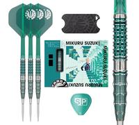 Target Japan Miracle G7 Fléchettes à Pointe en Acier avec Kflex, 23G/25G | Jeu de Fléchettes 95% Tungstène, Ailettes et Tiges K-Flex N° 2, Pointes Nano Storm Swiss Point, Mikuru Suzuki Gen 7