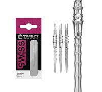 Target Japan Premium Swiss Pointes, Lot de 3 Embouts 30MM - Argent | Changement de Pointes de Fléchettes, Pointes de Rechange, Accessoires Professionnels pour Fléchettes