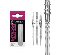 Target Japan Premium Swiss Pointes, Lot de 3 Embouts 35MM - Argent | Changement de Pointes de Fléchettes, Pointes de Rechange, Accessoires Professionnels pour Fléchettes