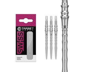 Target Japan Premium Swiss Pointes, Lot de 3 Embouts 35MM - Argent | Changement de Pointes de Fléchettes, Pointes de Rechange, Accessoires Professionnels pour Fléchettes