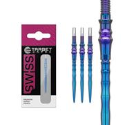 Target Japan Premium Swiss Pointes, Lot de 3 Embouts 35MM - Bleu | Changement de Pointes de Fléchettes, Pointes de Rechange, Accessoires Professionnels pour Fléchettes
