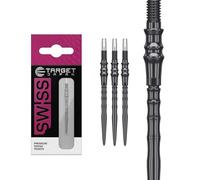 Target Japan Premium Swiss Acier Fléchettes Pointes, Lot de 3 Embouts 35MM - Noir | Changement de Pointes de Fléchettes, Pointes de Rechange, Accessoires Professionnels pour Fléchettes