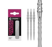 Target Japan Premium Swiss Pointes, Lot de 3 Embouts 40MM - Argent | Changement de Pointes de Fléchettes, Pointes de Rechange, Accessoires Professionnels pour Fléchettes