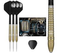 Target Japan Prime Series Hot Shot G3 Pointe en Acier Fléchettes avec Kflex, 23G/25G | 90% Tungstène Fléchette Set, K-Flex Ailettes et Arbres N° 2, Nano Swiss Point Tips, Harith Lim Gen 3