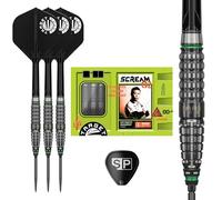 Target Japan Prime Series Scream G2 Fléchettes à Pointe en Acier avec Kflex, 23G | Jeu de Fléchettes 90% Tungstène, Ailettes et Tiges K-Flex N° 2, Nano Swiss Point, Joueur Akito Yamagata Gen 2