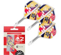 Target Japan Prime Series Zenith K Flex Fléchette Ailettes et Arbres Système, N° 2 (Court, 19mm) | Lot de 3 Kflex Tout-en-Un Ailette, Ching Ho Tung Accessoires | K-Flex Fléchettes