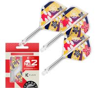 Target Japan Prime Series Zenith K Flex Fléchette Ailettes et Arbres Système, N° 2 (Intermédiaire, 26mm) | Lot de 3 Kflex Tout-en-Un Ailette, Ching Ho Tung Accessoires | K-Flex Fléchettes