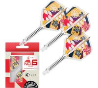 Target Japan Prime Series Zenith K Flex Fléchette Ailettes et Arbres Système, N° 6 (Intermédiaire, 26mm) | Lot de 3 Kflex Tout-en-Un Ailette, Ching Ho Tung Accessoires | K-Flex Fléchettes