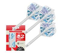 Target Japan Rising Sun K Flex Fléchette Vols et Arbres Système, N° 2 | Lot de 3 Kflex Tout en Un Vol, Haruki Muramatsu Accessoires | K-Flex Fléchettes Tige - Moyen