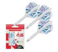 Target Japan Rising Sun K Flex Fléchette Vols et Arbres Système, N° 6 | Lot de 3 Kflex Tout en Un Vol, Haruki Muramatsu Accessoires | K-Flex Fléchettes Tige - Intermédiaire