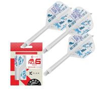 Target Japan Rising Sun K Flex Fléchette Vols et Arbres Système, N° 6 | Lot de 3 Kflex Tout en Un Vol, Haruki Muramatsu Accessoires | K-Flex Fléchettes Tige - Moyen