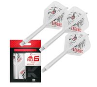 Target Japan Système de Fléchettes et D'axes K Flex, N° 2 Standard/N° 6 Forme | Lot de 3 Fléchettes Kflex All In One, Blanches Accessoires Fléchettes Paul Lim | Tige K-Flex - Court/Intermédiaire/Moyen