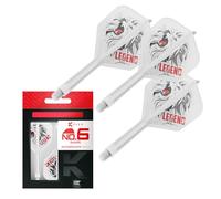 Target Japan Système de Fléchettes et D'axes K Flex, N° 2 Standard/N° 6 Forme | Lot de 3 Fléchettes Kflex All In One, Blanches Accessoires Fléchettes Paul Lim | Tige K-Flex - Court/Intermédiaire/Moyen