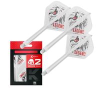 Target Japan Système de Fléchettes et D'axes K Flex, No.2 | Lot de 3 Fléchettes Kflex All in One, Blanches Accessoires de Fléchettes Paul Lim | Tige de Fléchette K-Flex - Moyen (33mm)