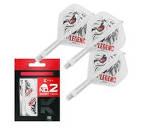 Target Japan Système de Fléchettes et D'axes K Flex, No.2 | Lot de 3 Fléchettes Kflex All in One, Blanches Accessoires de Fléchettes Paul Lim | Tige de Fléchette K-Flex - Court (19mm)