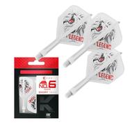 Target Japan Système de Fléchettes et D'axes K Flex, No.6 | Lot de 3 Fléchettes Kflex All in One, Blanches Accessoires de Fléchettes Paul Lim | Tige de Fléchette K-Flex - Court (19mm)