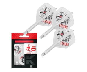 Target Japan Système de Fléchettes et D'axes K Flex, No.6 | Lot de 3 Fléchettes Kflex All in One, Blanches Accessoires de Fléchettes Paul Lim | Tige de Fléchette K-Flex - Court (19mm)