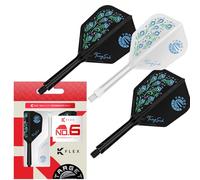 Target Japan Zenith Système de Fléchettes et de Tiges K Flex, No.6 | Lot de 3 Accessoires Fléchettes Kflex All in One Flight, Player Edition Tung Suk | Tige Fléchette K-Flex - Moyen (33mm)