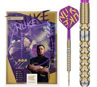 Target Darts Luke Littler Gen 1 Prodigy Fléchettes à Pointe en Acier Swiss Point, Fléchettes en Tungstène à 90%, 23G | Génération 1 Fléchettes à Pointe en Acier Dorées, Sets de Fléchettes