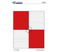 Target pour drone photogramme format A3 - Kit 12 pièces blanc/rouge