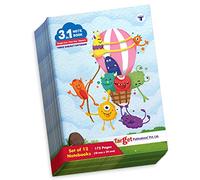 TARGET PUBLICATIONS Lot de 12 cahiers de mathématiques carrés 3 en 1 9 mm, 1 ligne unique, 4 lignes, 172 pages, 18 x 24 cm, reliure souple, 58 g/m²