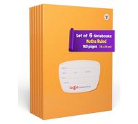 TARGET PUBLICATIONS Lot de 6 cahiers de mathématiques lignés 18 x 24 cm 160 pages