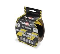 TARGET - Ruban adhésif renforcé pour marquer les sols et objets de manière durable, avertissement de sécurité (jaune et noir)