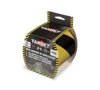 TARGET - Ruban de signalisation adhésif | Pour marquage de sols et objets, avertissement de sécurité (JAUNE ET NOIR, 33 M X 100 mm)