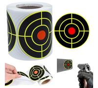 Target Stickers 1 Roll(100Pcs) 3 inch Black & Red Self-Adhesive Splatter Targets for Training, Exercising, Backdrop, Photo PropTarget Stickers