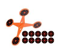 Targeting Game - Alloy Steel 9.5cm, Training Targets Set, Heavy Duty Reset System | Quick Auto Reset Action, Stable Ground Fixing, Long-Lasting Build for Beach, Backyard, Courtyard, Lawn