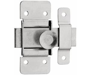 Targette à pêne plat - acier zingué - bouton rond - 80x40 mm FTH THIRARD