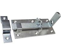 Targette à pêne plat avec gâche 130/60 Porte Serrure Loquet Verrou de porte tiroir Verrou Cadenas Loquet avec poignée de sécurité Argent galvanisé