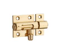 Targette à pêne rond THIRARD, laiton ciré jaune