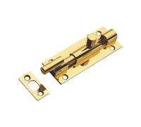 Targette cylindrique à col en laiton poli 102mm
