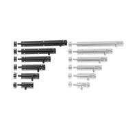 Targette De Porte Grande porte de jardin robuste de 2 à 8 pouces, serrure de porte coulissante, boucle de tour, loquet à boulon, quincaillerie for la maison, couleur noir et argent(Black,2inch)