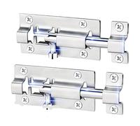 Targette De Porte Loquet à boulon cylindrique, 1/2 pièces, 7.62Cm, épais, en acier inoxydable, serrure coulissante de porte, finition brossée, avec 12 vis(2pcs)