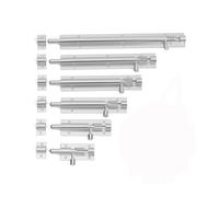 Targette de Porte Loquet de fenêtre 2 à 8 pouces, boucle verrouillage porte, robuste, grande jardin, hangar, coulissante, tour, loquet boulon, quincaillerie for la maison(Silver,3inch)