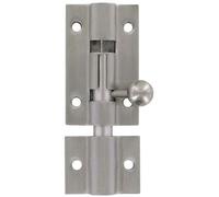 Targette inox - Décor : Satiné - Epaisseur : 1,5 mm - Hauteur : 31 mm - Longueur : 50 mm - Matériau : Inox 304 - ITAR