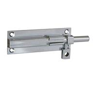 Targette laiton à ressort avec platine - Platine : 90 x 30 mm - Longueur : 120 mm - Décor : Chromé - Sens : Réversible - TCASYSTEM