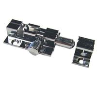 Targette pêne rond laiton chromé 50x25mm - SHEPHERD - 40112 Noir G