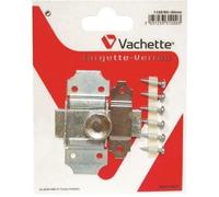 Targette plate VACHETTE - 30 mm - Nickelé - A clé