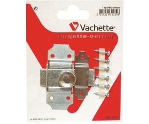 Targette plate VACHETTE - 30 mm - Nickelé - A clé