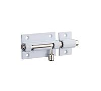 Targette pour Porte de Meuble, Laiton Poli Blanc, Pêne Ø 8 mm, Dimensions 50x30 mm, Sécurité Optimale, Installation Facile, Design Élégant, Accessoire de Quincaillerie, THIRARD