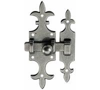 Targette rustique à pène plat - fer epoxy gris - 679 BOUVET