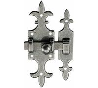 Targette à pêne plat rustique 679 epoxy gris - BOUVET - T33C6R