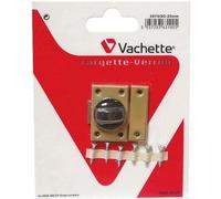 Targette verrou - VACHETTE - Verrou automatique verni - En applique - Plate - Nickelé - Acier - Noir - 40 mm