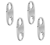Targonix Clips Antivol Fermeture Éclair Lot de 4 Mousquetons Métal S en Alliage pour Sac Antivol Sac à Dos Valise et Sac à Main Sécurisation de Fermetures et Zips de Voyage