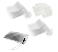 Targonix Lot de 100 sachets à épices avec cordon de serrage - En maille fine - À remplir soi-même - Pour la cuisine, le thé, le café, les herbes, la cuisine et les stocks