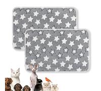 TARGONIX Lot de 2 couvertures lavables en polaire corail pour petits animaux, cochon d'Inde, alternative pour cage, canapé, voiture, couverture polaire douce pour lapins, hamsters et rongeurs