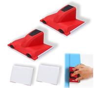 Targonix Lot de 2 outils de coupe avec brosse d'angle rouge remplaçable, poignée ergonomique pour peindre les murs, plafonds et clôtures